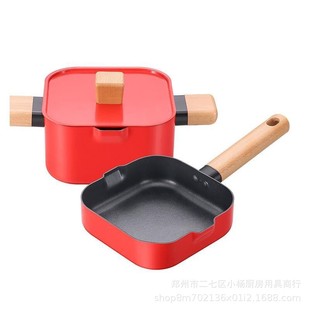 Deseland Dfs-Tz893A Soup Pot and Frying Pan Two-Piece Set Antibacterial Non-Stick Cookware Gift Available for Approval