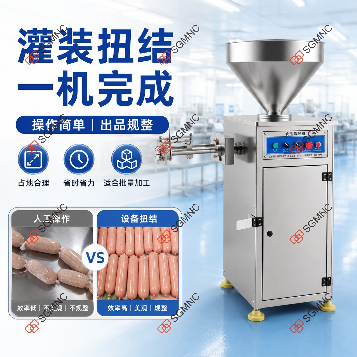 源头工厂灌肠扭结一体机自动气动灌肠设备红肠香肠广式腊肠灌肠机