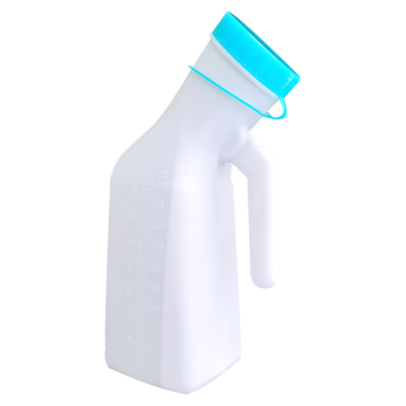 Espesor de gran capacidad de los hombres luminoso portátil noche olla hilo con tapa de gran diámetro material de resina adulto urinario