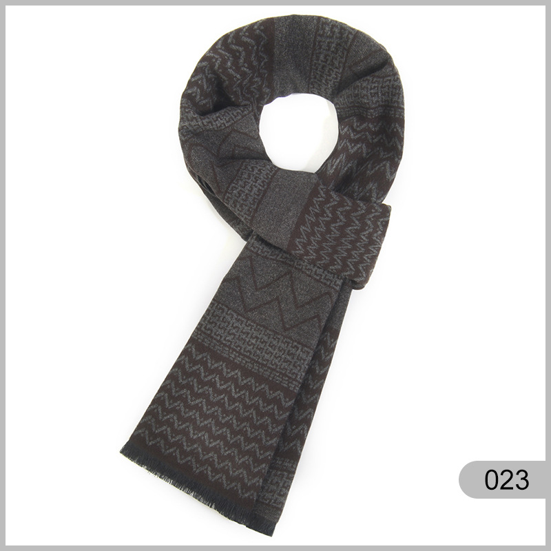 Sciarpa uomo in cotone calda antivento stile casual versatile_voghion.com
