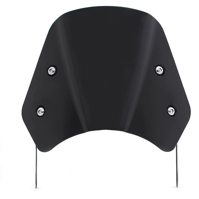 Motorcycle Retro Modification 5-7inch Universal Headlight Headlight Retro Windshield Windproof Wind Deflector (Motorcycle front windshield) - black