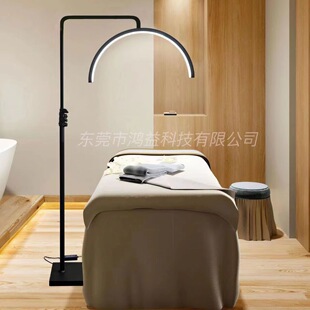 Amazon half-moon beauty lamp nail tattoo eyelash lamp portable LED eyebrow tattoo lamp U-shaped floor fill light