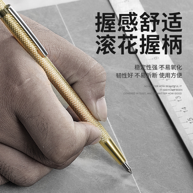 하드 텅스텐 강철 합금 헤드 스크립 바늘 스크립 세라믹 타일 절단 강철 바늘 펜 모양 다이아몬드 마크 바늘 홈 장식 스크라이버