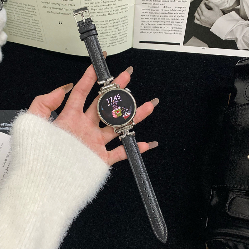 Litchi Pattern Genuine Leather Suitable for Huawei Gt5Pro Watch Gt6 Classy Watch5 Generation Gt5432Proπ Women's Model