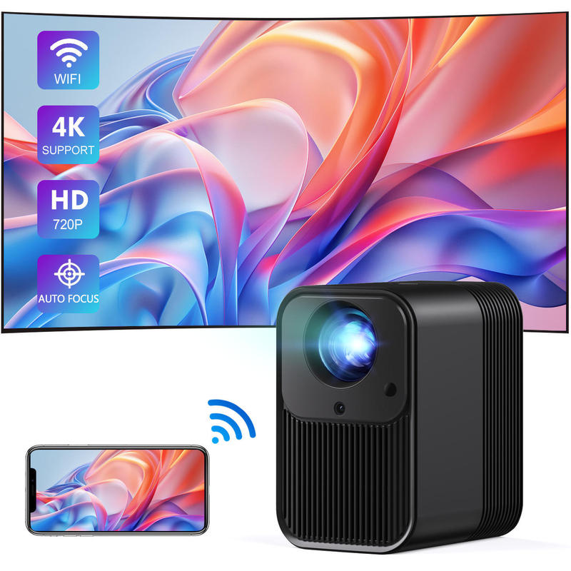 Portable Mini Projector with Autofocus, 720P, 5g, Home Theater, Small Smart Projector, High-Definition Screen Projection