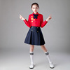 children Chorus costume gules school uniform Recitation gules men and women poetry speech match clothing pupil