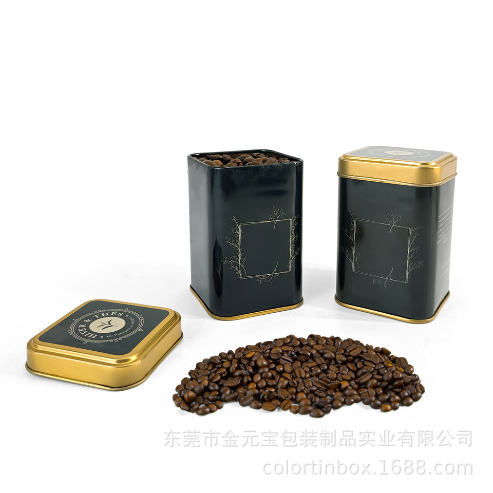 厂家生产马口铁罐茶叶包装盒方形咖啡罐绿茶红茶花茶白茶金属铁罐