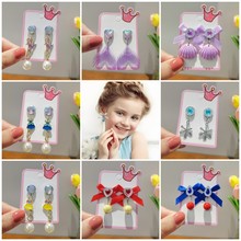 新款儿童耳夹无耳洞小女孩耳环耳饰秋冬款女童公主无痛耳环夹