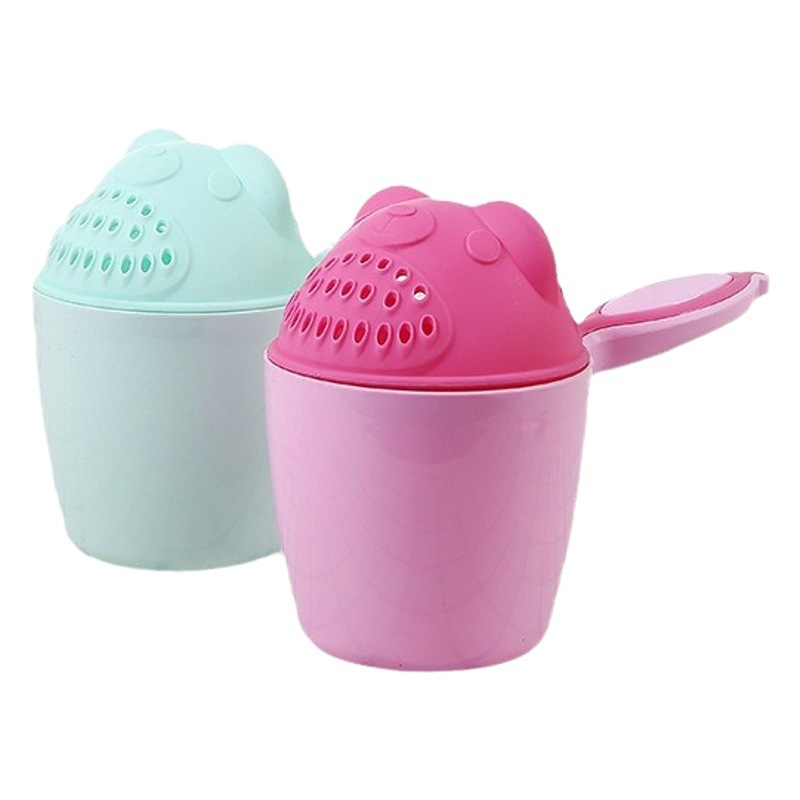 Venta al por mayor engrosada bebé champú taza bebé baño Agua cucharada ducha baño Agua cuchara niños agua cuchara plástico