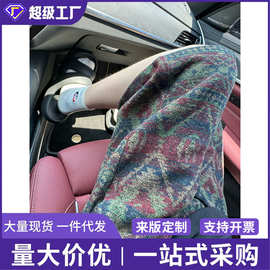跨境美式脏脏风夏季民族风印花过膝五分裤休闲痞帅oversize短裤男