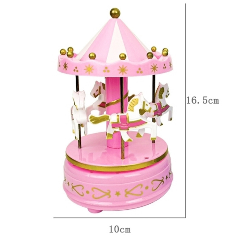 カルーセルオルゴールケーキオーナメント誕生日プレゼント子供の誕生日パーティーおもちゃ木馬装飾オーナメント|undefined