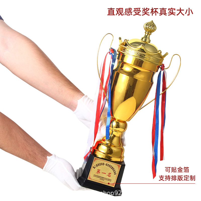 Trofeos de metal nuevos trofeos de la corona de la Liga de Campeones grabados de diseño tipográfico gratuito trofeos conmemorativos de campeones