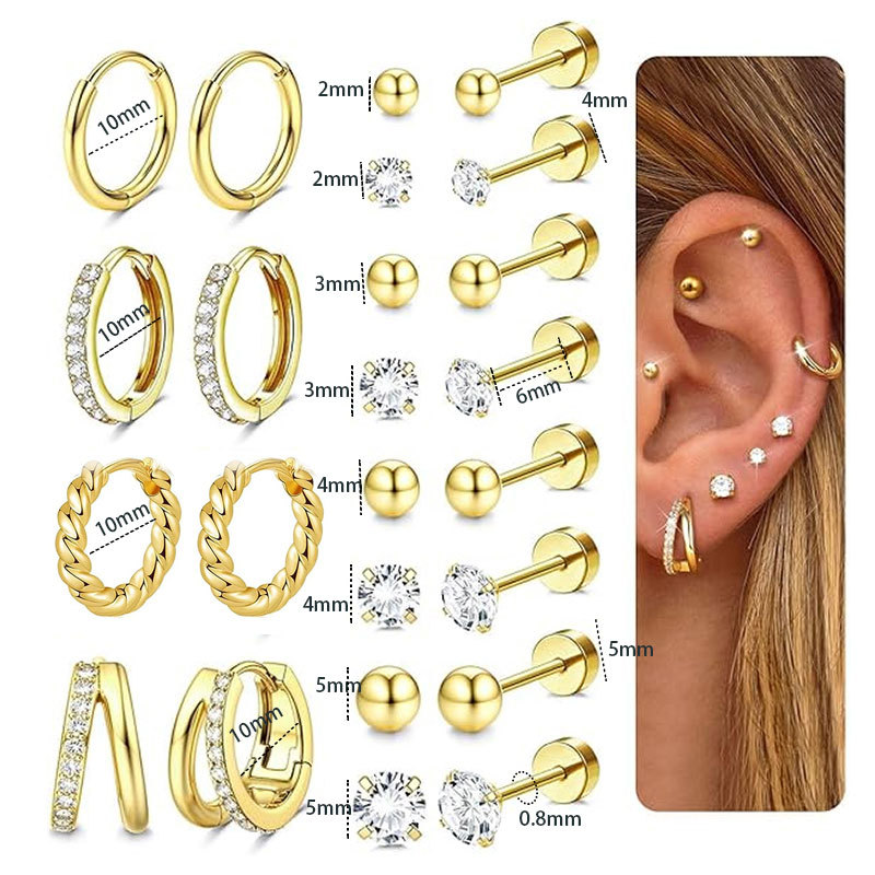Silver pointed spike labret stud material detail