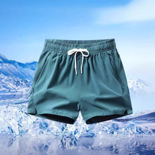 短裤跨境男装运动裤夏季新款冰丝速干户外跑步健身休闲男士三分裤
