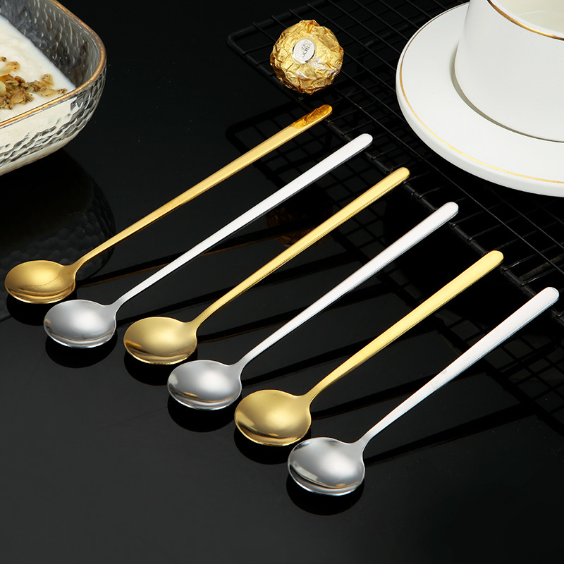 Runder Kaffeelöffel Aus Edelstahl Für Desserts Und Honig_voghion.com