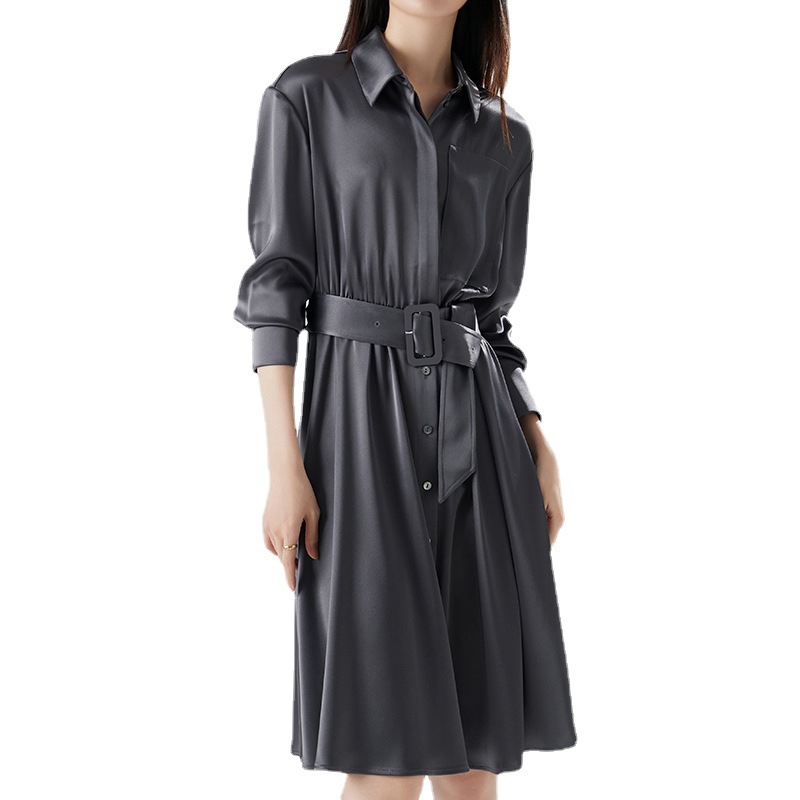 Long Sleeve Dress Summer French Style White High Quality Slim-fit Women Commuter New Design Sense Niche Light Luxury Long Dress