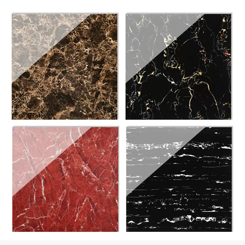客厅800x800黑白根地板砖KTV酒吧酒店防滑瓷砖全抛釉瓷砖黑金花砖