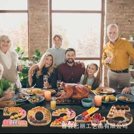 竹制字母托盘生日派对自由组合装饰点心零食盘熟食板芝士奶酪板