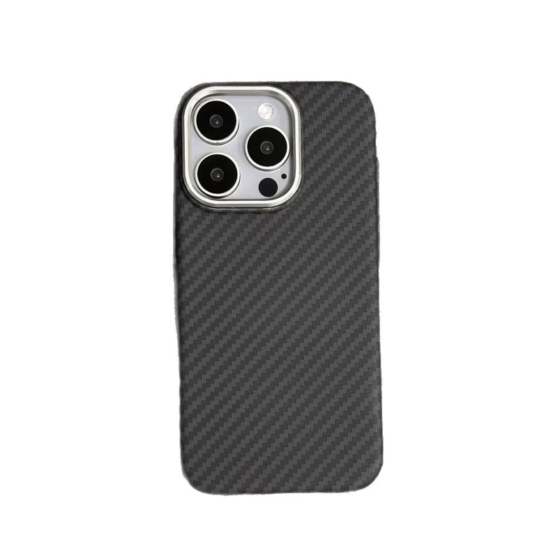 IPhone16コースのケブラー炭素繊維磁気吸引携帯ケースアップル15promax転倒防止保護カバーを適用|undefined