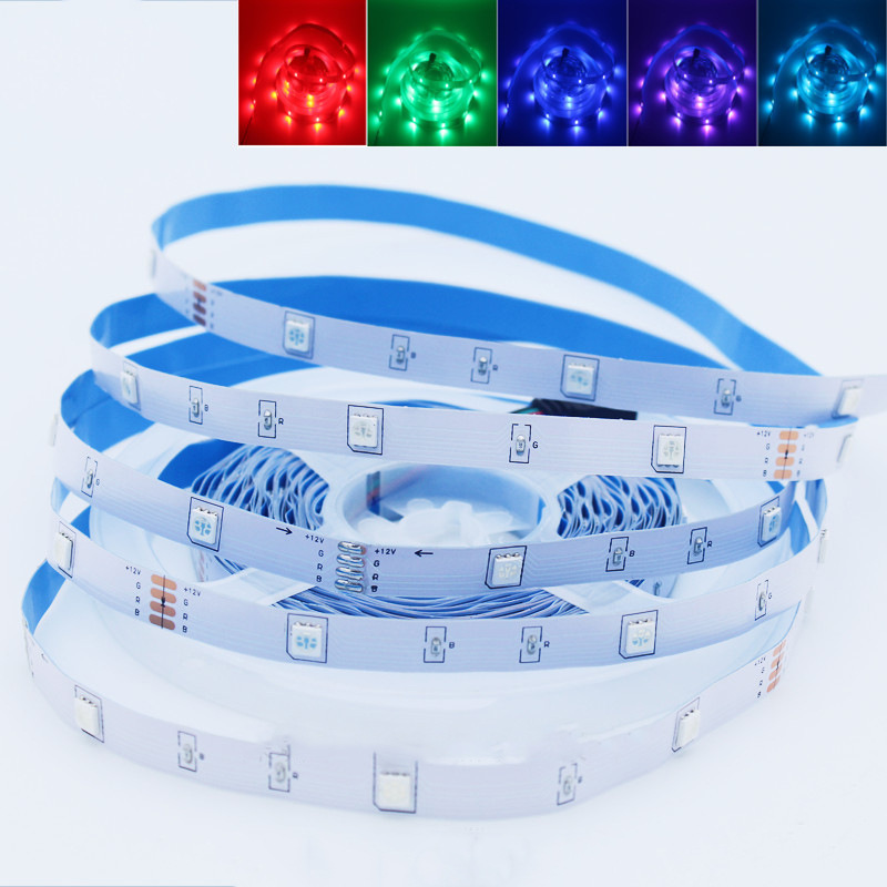 Tira de luz LED 12V5050RGB18 luz 44 clave de control de infrarrojos Bluetooth tira de luz larga tira de luz de fondo suave atmósfera de luz