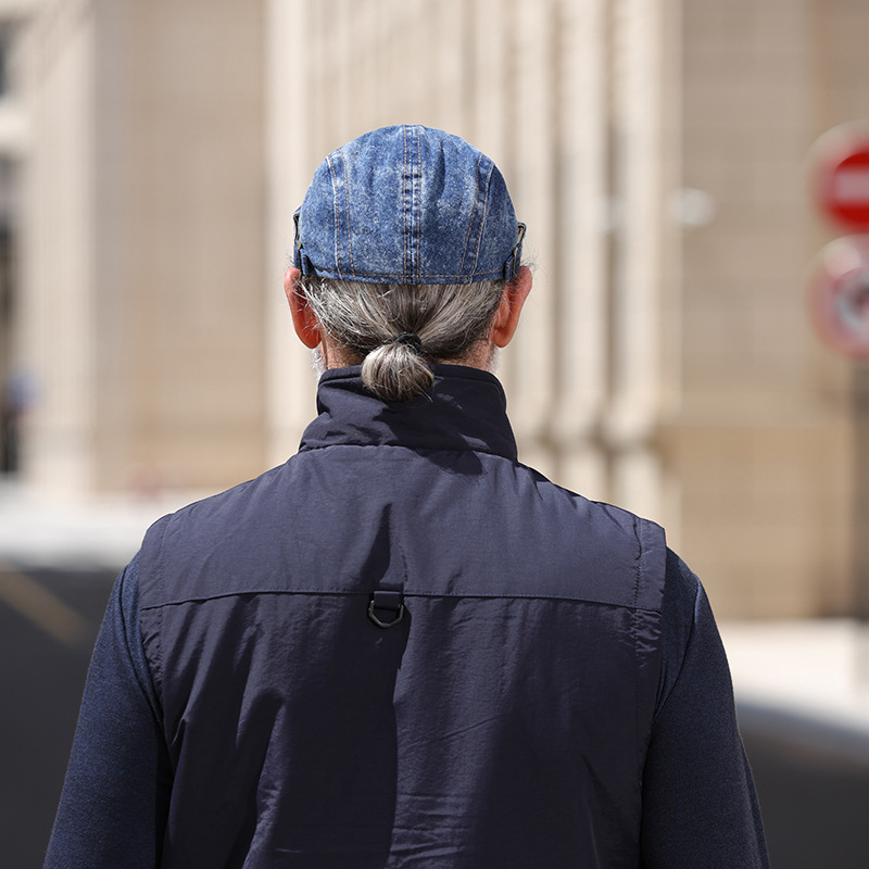 Denim boina de los hombres casquillo del sombrero ocasional retro al por mayor primavera y otoño sombrero delantero sombrero de las mujeres