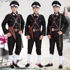 子供と大人の面白い付添人衣装中華民国警察ステージパフォーマンス衣装偽軍警備隊パフォーマンス裏切り者衣装パフォーマンス