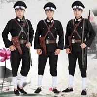 Забавные костюмы жениха для детей и взрослых, сценические костюмы полиции Республики Китай, кукольная армия, полицейский участок, костюмы предателя, представление