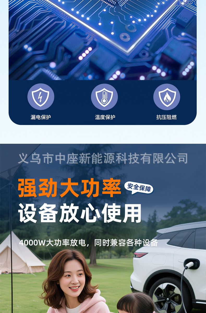 Discharge Gun for New Energy Vehicles, Outdoor Charging Power Strip, High Power, Suitable for Byd, Aito, Star Wish, Xiaomi, Universal