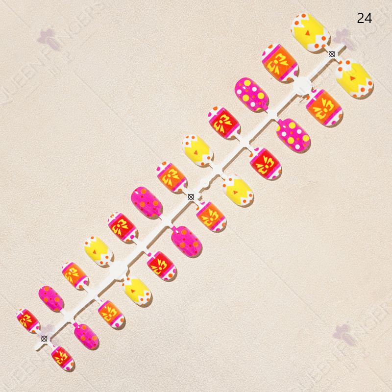 Nuevo manicure 24 piezas de banda de desgaste de uñas productos terminados manicure niños parches manicure productos terminados manicure