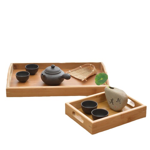 Wooden tray hotel bamboo wood rectangular solid wood bread bamboo tray bamboo plate home use bamboo cup wooden tea tray
