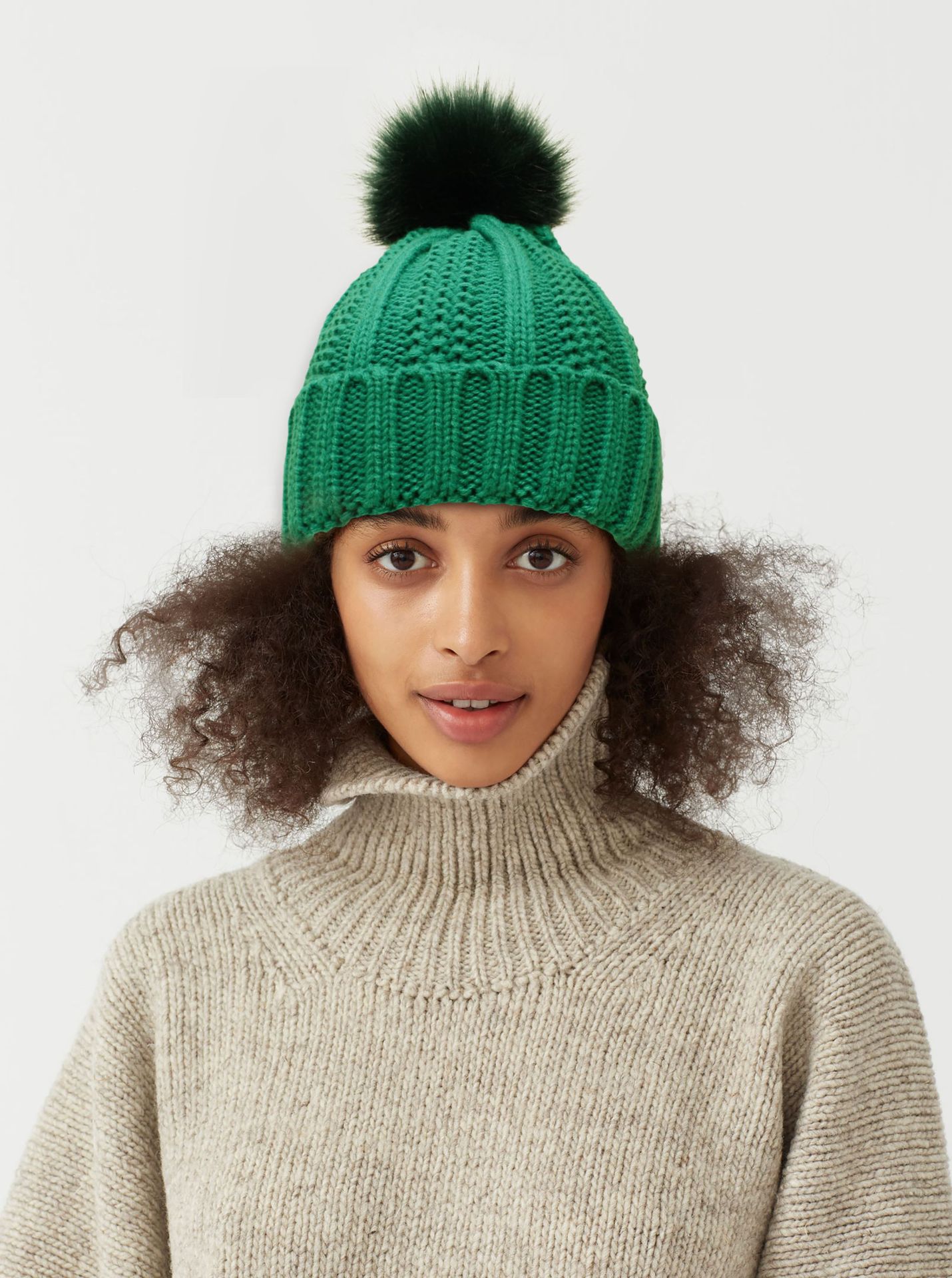 Women's Simple Style Stripe Solid Color Pom Poms Wool Cap display picture 4