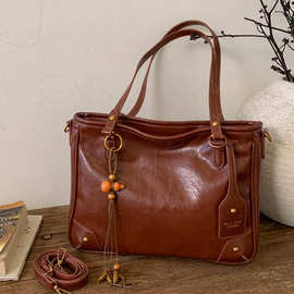 南风包包大容量女简约托特包复古秋冬单肩斜挎包女轻奢百搭通勤包