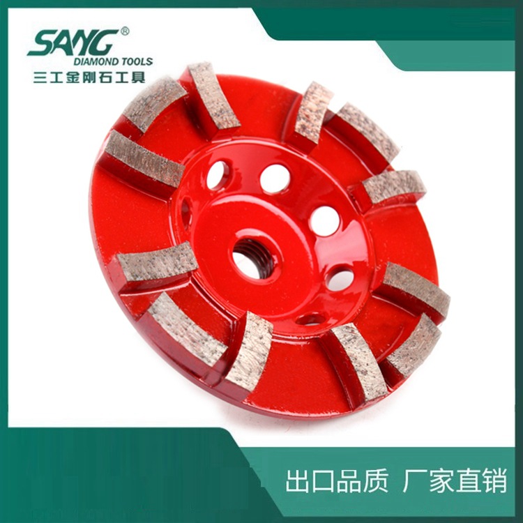 源头工厂批发中高端大结块金刚石碗磨水泥混凝土石材杯形碗磨