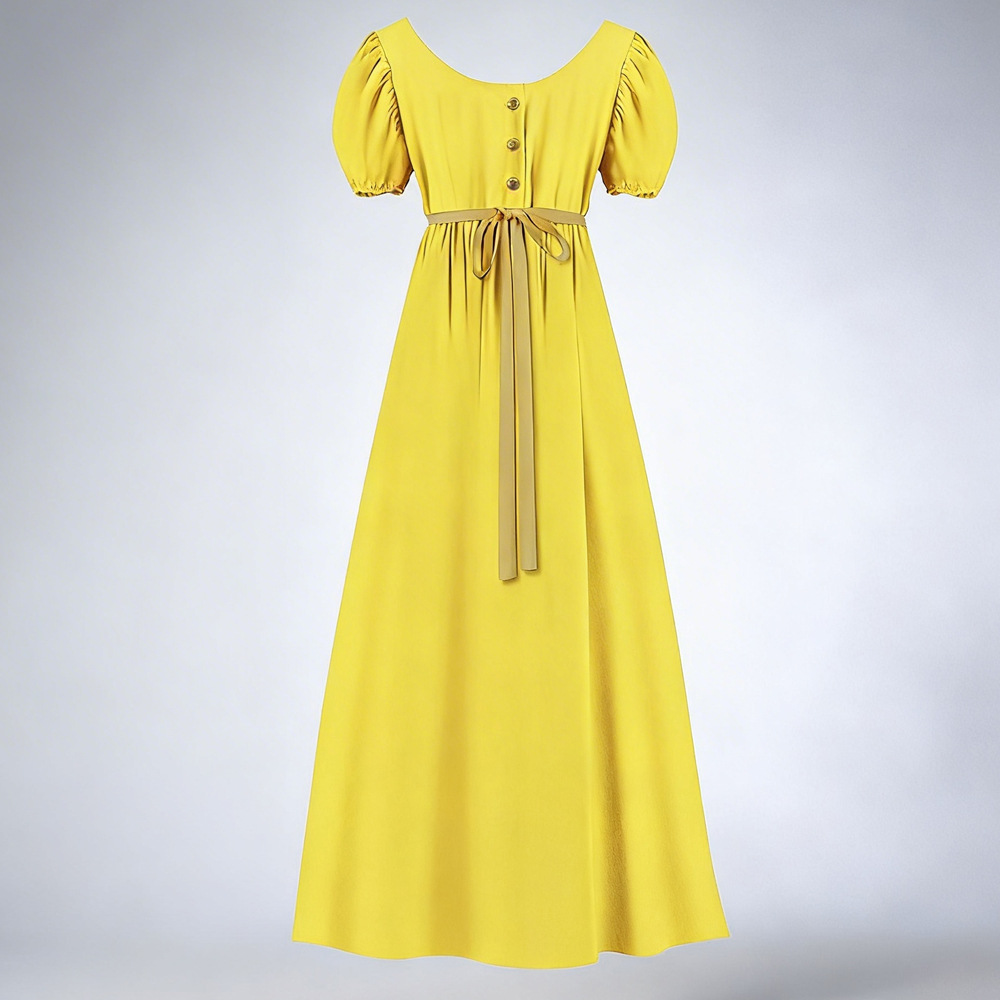 European and American Bridgerton Cos Clothing Retro Regency Dress High Waist Ball Skirt Victorian Tea Dress