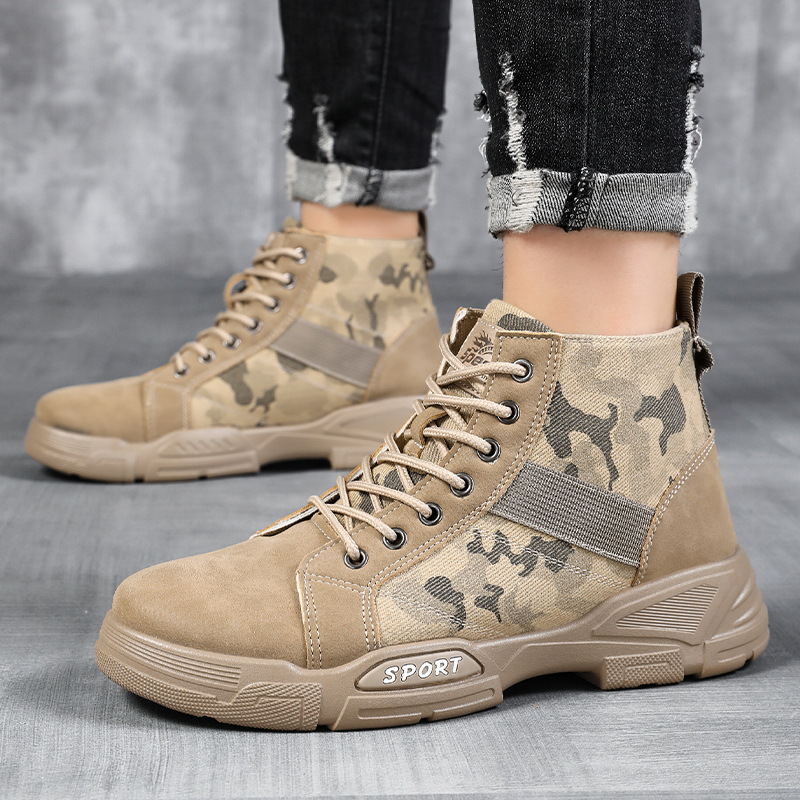 Martin botas de hombre otoño zapatos de hombre 2024 nuevas botas de trabajo anti-deslizante desgaste zapatos de trabajo de tendencia de hombre zapatos de moda