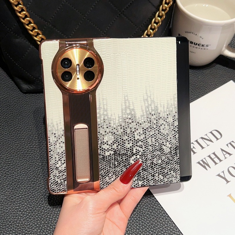 Applicable to Huawei matex5 electroplating all-inclusive smart sleep flip phone case X5 bracket second to Porsche