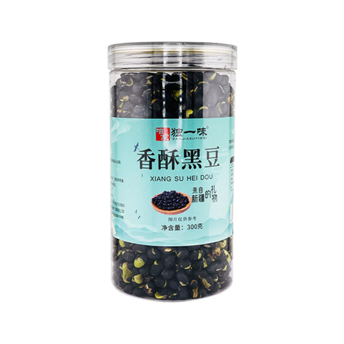 Crispy black beans ready to eat 300g canned original salt-fried crispy beans snack snacks for drinking and snacking