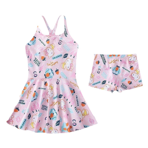Girls 'swimwear New children's swimsuit cartoon sunscreen quick-drying children's swimsuit medium children's swimsuit