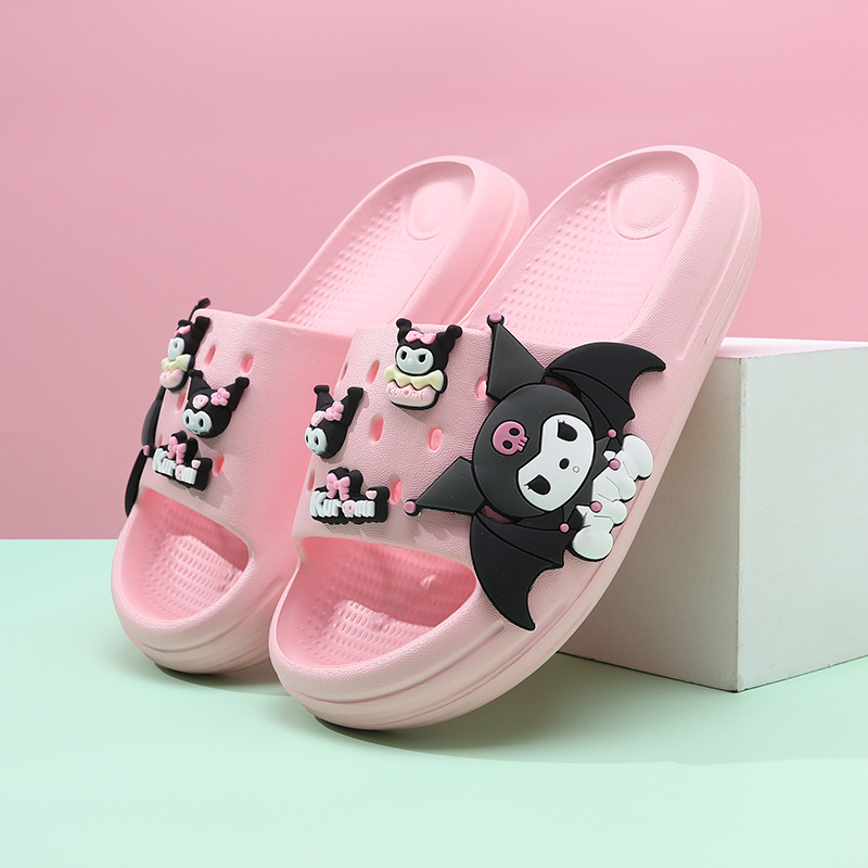 Kulomi Children's Slippers Girls' Slippers Summer New Non-Slip Soft Bottom Girls Indoor Home Baby Big Children