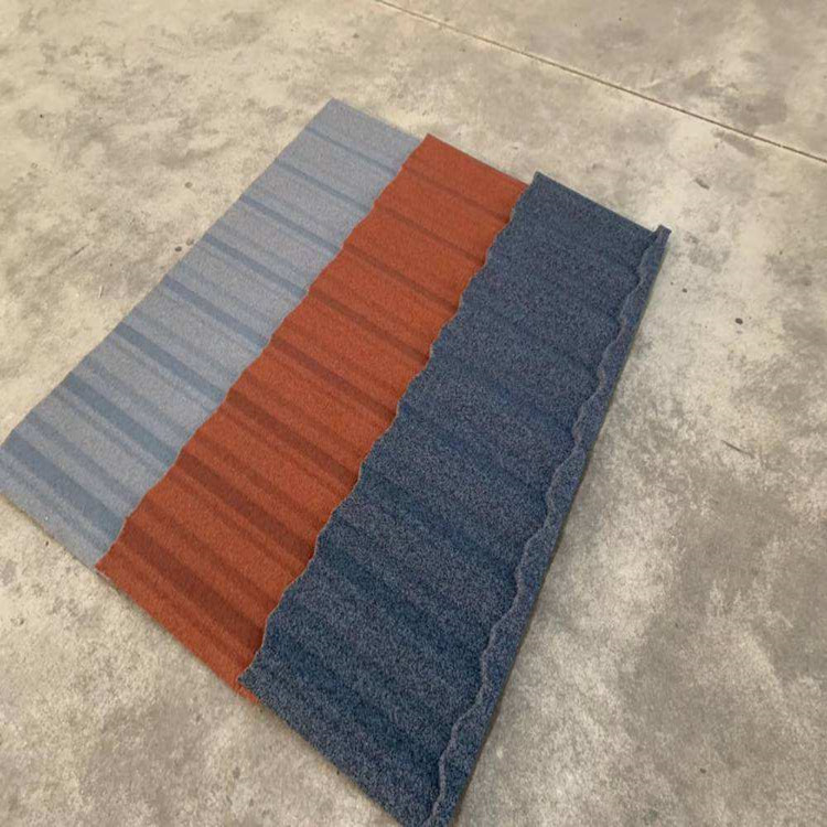 Tejas de piedra de color gris metalizado, tejas de estilo antiguo, duraderas por 50 años, paneles para techos de villas, tejas con revestimiento de aluminio y zinc, tejas de acero de color.