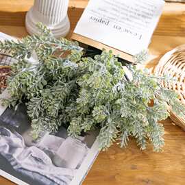 厂家销售 植毛米兰草尤加利配草仿真花批发假花婚庆装饰GF16295A