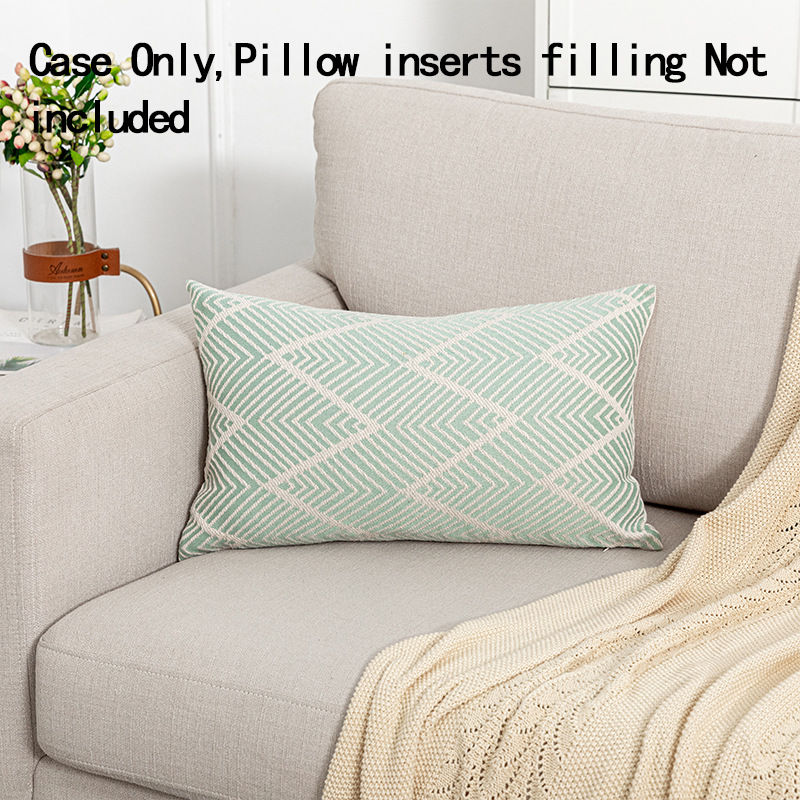 Cross-border Hot-selling Modern Simple Polyester Cotton Jacquard Pillow Model Room Tea Sofa Decorative Pillow Case_voghion.com