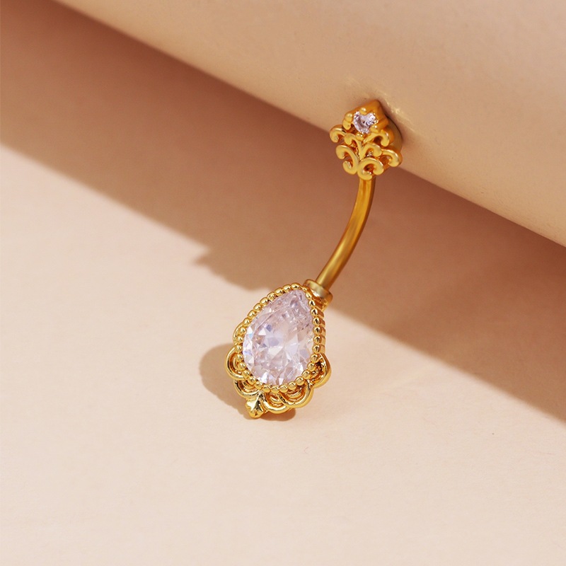 Sinnlicher Bauchnabelpiercing Mit Zirkonia Für Damen Design_voghion.com