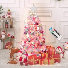 ピンクのクリスマスツリー、小さな事前照明デスクトップクリスマスツリー DIY 装飾クリスマスツリー義烏子供の愛の工芸品