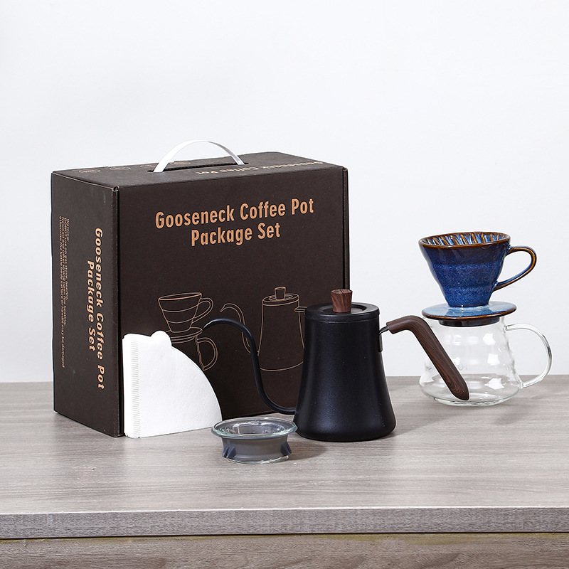 Seleccione estrictamente el conjunto de cafetera de cafetera de cafetera de goteo de estilo americano combinación de taza de filtro de cafetera de cafetera 304 días de regalo de negocios