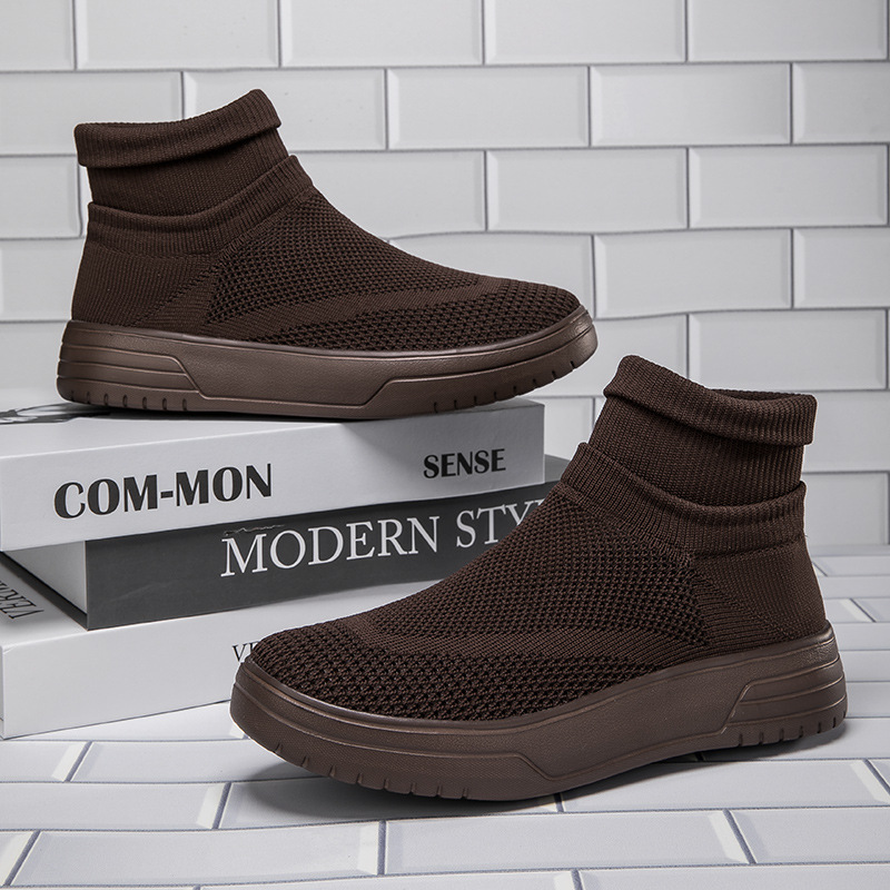 Couple Mesh sneaker Cross-border New Flying Weaver Shoes plus size Men's Shoes Casual Shoes Mesh Shoes Elastic Socks Shoes