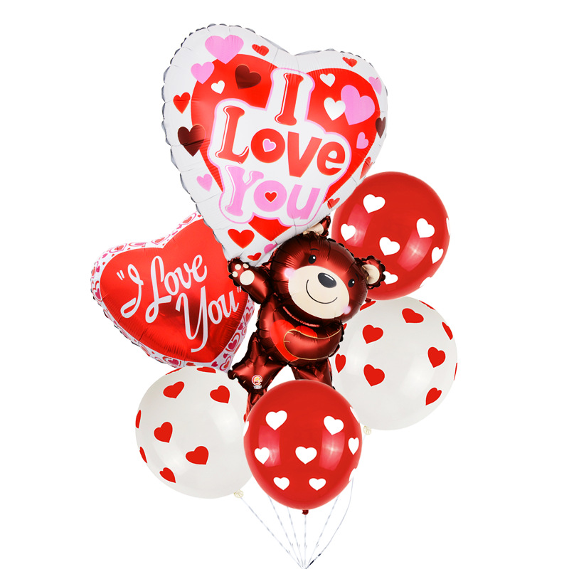 Bear Heart Shape Aluminum Film Date Balloons 1 Piece display picture 2