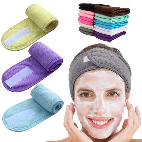 European and American Women's Postpartum Headscarf with Velcro Closure, Sports Yoga Hairband for Washing Face and Applying Makeup, Double-Layer Headband, Beauty Hair Tie