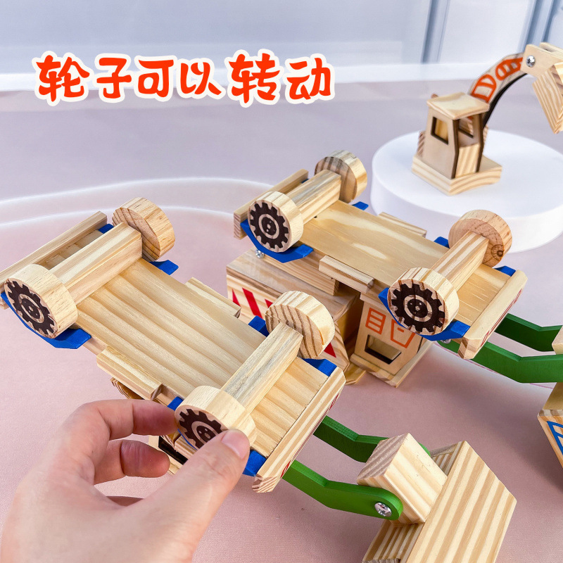 木製ウォーウルフプッシュ掘削機転倒車装飾品モデルおもちゃ子供のギフト景勝地ホット販売卸売 333 風車|undefined
