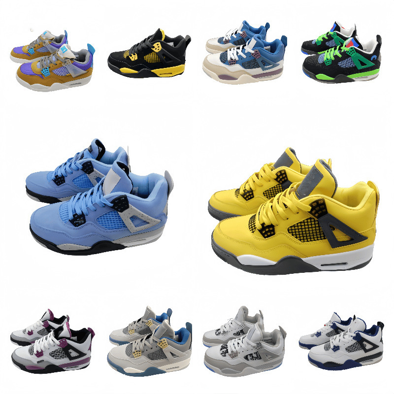 Putian Cross-Border Aj White Sail Racing Blue Thunderbolt White Purple Buckle Basketball Shoes Joe Thor White Cement Men's and Women's Sports Shoes